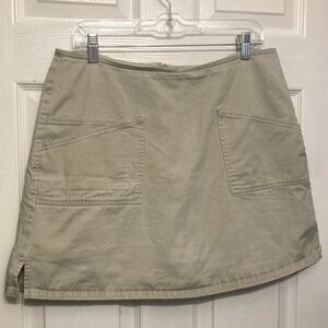 Vintage khaki cotton skort